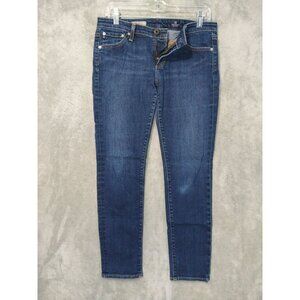 Adriano Goldschmied Jeans Womens 28 Blue Denim The Stilt Cigarette Dark Wash AG